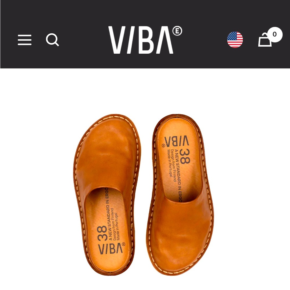 VIBAe ROMA Leather Cognac Brown